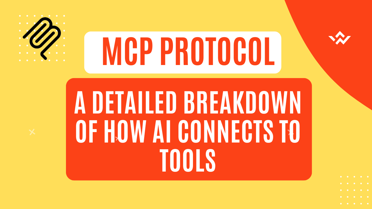 Diagram showing how Model Context Protocol (MCP) enables AI assistants to communicate with external tools via MCP clients and servers.